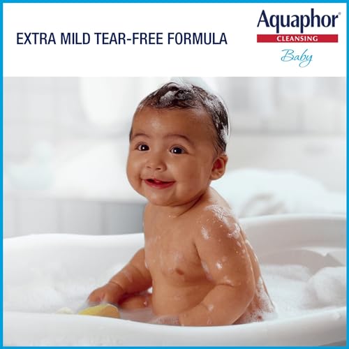 Aquaphor Baby Wash and Shampoo - Mild, Tear-free 2-in-1 Solution for Baby’s Sensitive Skin - 16.9 fl. oz. Pump