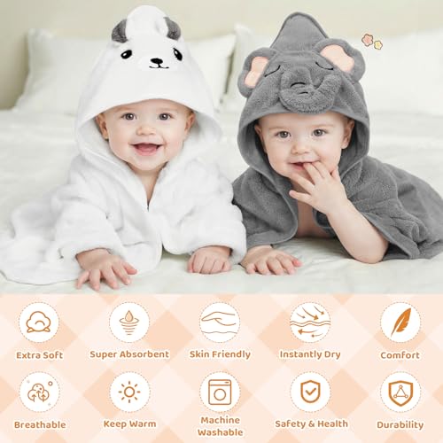 CandyHome 15 PCS Baby Bath Towels Set for Newborn Infant Toddler Essentials