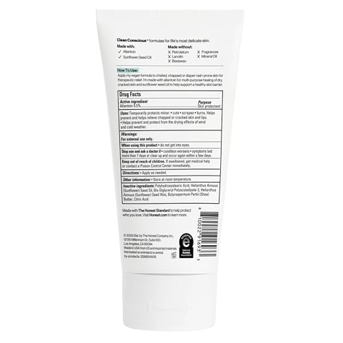 The Honest Company Head to Toe Multi-Purpose Healing Ointment, Safe for Sensitive Skin, Hypoallergenic, Fragrance-Free, Vegan, 5 oz