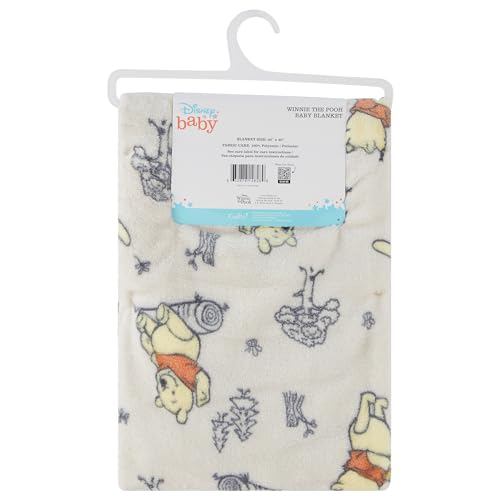 Disney Characters Flannel Fleece Baby Blanket - Soft & Cozy 30x40 Inches, Featuring Mickey Mouse, Minnie Mouse, Winnie The Pooh, and Dumbo
