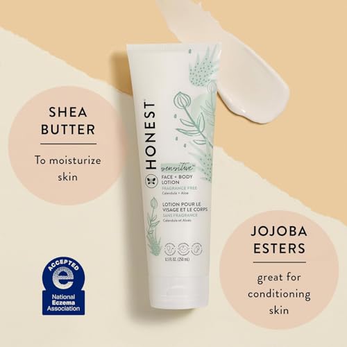 The Honest Company Fragrance Free Bundle for Sensitive Skin | 2-in-1 Cleansing Shampoo + Body Wash and Hydrating Face + Body Lotion | Gentle for Baby + Hypoallergenic | 10 fl oz, 8.5 fl oz
