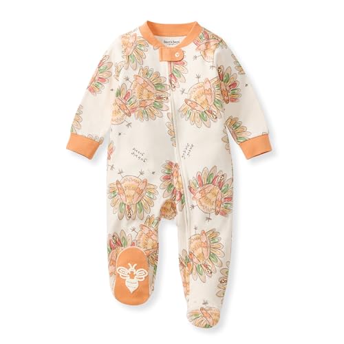 Burt's Bees Baby Boys' Organic Cotton, Sleep and Play Footed Pajamas