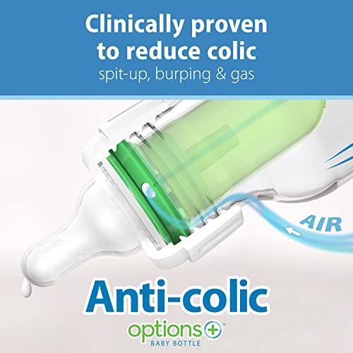 Dr. Brown's Anti-Colic Options + Narrow Bottle to Sippy Gift Set with Soft Silicone Sippy Spout, Removable Silicone Handles, Travel Cap and Bottle Brush (Packaging/Brush Color May Vary)