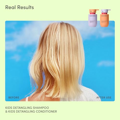 Evereden Kids Detangling Shampoo | Dermatologist-Tested, EWG Verified, No Silicones | For Curly or Straight Hair | Clean, Vegan, Sulfate-Free, Hypoallergenic, Gentle for Daily Use, 6.7 fl oz