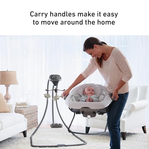 Graco DuetConnect LX Portable Baby Swing and Bouncer, Multi-Direction Baby Bouncer Seat, Multiple Swing Speeds, Great Gift for New Parents, Redmond