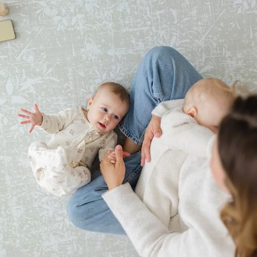 Little Landings Baby Play Mat for Floor - Eden (6x6ft) - Premium EVA Foam Play Mat for Babies & Toddlers (Ages 0-5+) - Non-Toxic Playmat for Tummy Time, Crawling & Playroom - Stylish & Comfortable