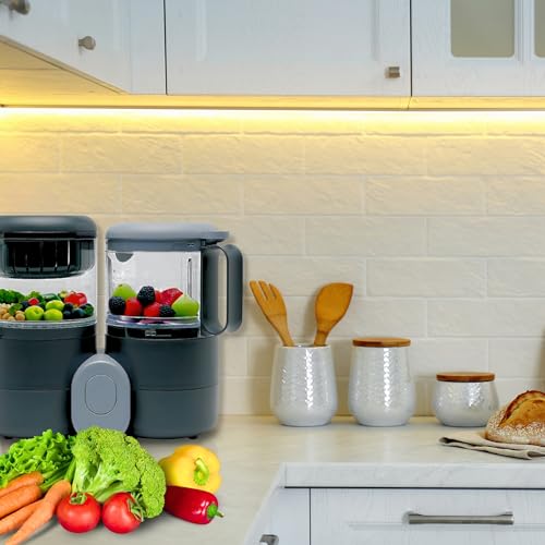Baby Food Maker Steamer and Blender, 4 in 1 Multifunction Baby Food Processor and Steamer with Blender, Defrosting & Reheating, Use as Puree Maker and Grinder Machine for Feeding Set Essentials, 68 oz