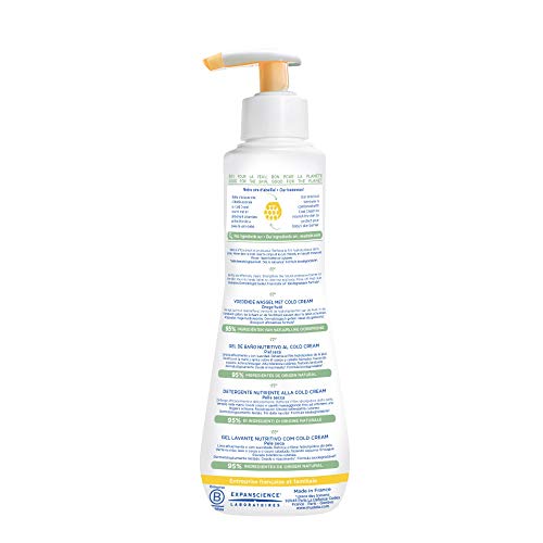 Mustela Baby Nourishing Cleansing Gel – Hair & Body Wash for Dry Skin - with Natural Avocado, Cold Cream & Beeswax - 10.14 fl. oz.