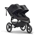 Baby Jogger® Summit X3 Double Jogging Stroller, Side by Side Double Stroller with Smooth Ride for Walking/Jogging, Compact Fold, All-Terrain Air Filled Tires, and All-Wheel Suspension, Midnight Black