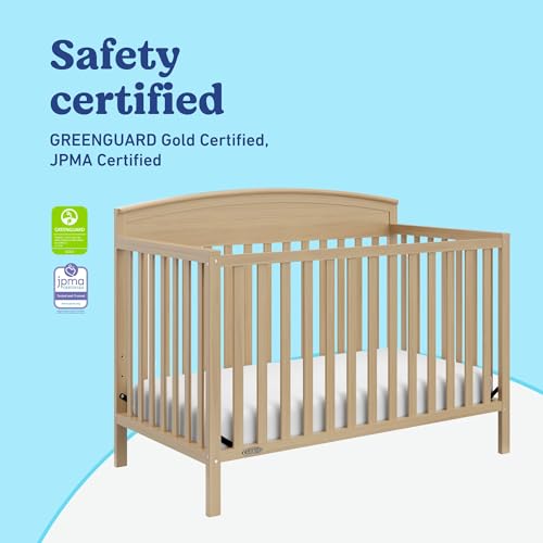 Graco Benton 5-in-1 Convertible Crib – GREENGUARD Gold Certified, Converts from Baby Crib to Toddler Bed, Daybed and Full-Size Bed, Fits Standard Full-Size Crib Mattress (Driftwood)