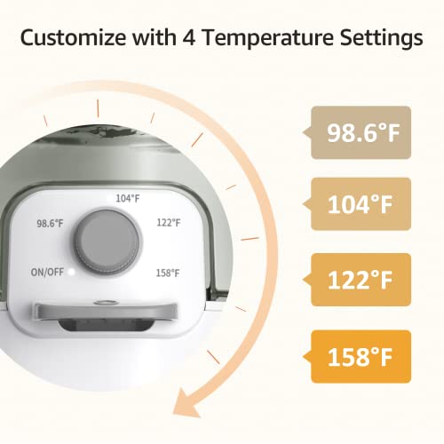 GROWNSY Instant Baby Bottle Warmer, Precise 4 Temperatures Control | Night Light, Midnight Feeding | Warm Water Dispenser for Formula in Seconds | 72H Smart Thermostat, Easy Keep Warm