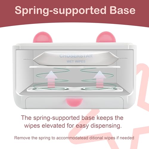 Wipe Warmer for Baby – Cat Ear Baby Wipe Warmer – Dual Layer with Face Mask Heating, 4 Temperature Settings, Upper & Lower Zone Control, Large Capacity, Constant Warmth for Newborn Night Care