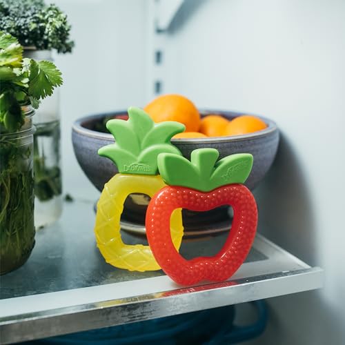 Dr. Brown's AquaCool Water-Filled Teether, Cooling Baby Teether Toy for Sore Gums, Apple Pineapple, BPA-Free, 3m+, 2-Pack