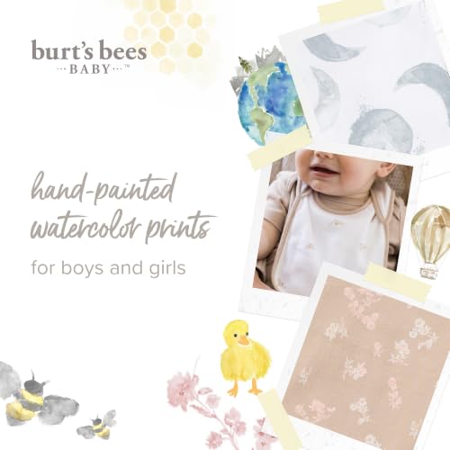 Burt's Bees Baby Bibs, Unisex 100% Organic Cotton Teething Drool Bibs