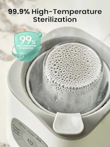 Grownsy Bottle Warmer, Baby Bottle Warmer Fast for Breastmilk & Formula, Accurate Temperature Control, Milk Warmer for All Bottles with Thaw, Sterilizing, Keep Warm, Heat Food