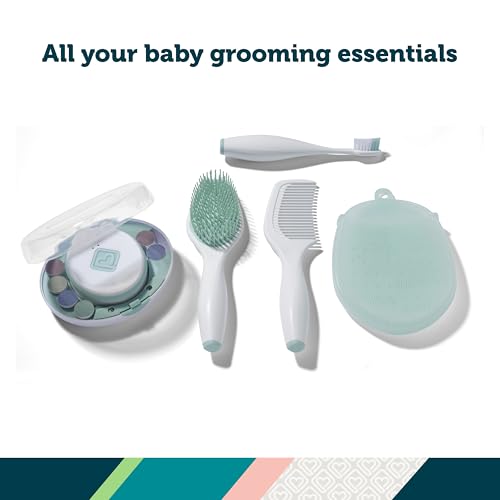 Safety 1st Baby’s 1st Spa Day Kit, Electric Ease Nail File, Soft Bath Mitt, Toddler Toothbrush, Hairbrush & Comb, Baby Grooming Set