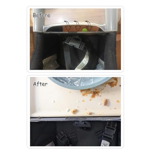 Silicone Baby Dining Tray Compatible with in-gl-esina Fast Table Chair for Chi-cco Fastlock Hook-on Chair Upgrade Suction Cup Design Fills The Gap Between The Tray and The Counter