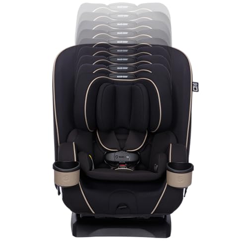 Maxi-Cosi Kani 4-in-1 Infant Kids Convertible Car Seat, Rear-Facing Forward-Facing Carseat, Booster, Slim Fit, Magnetic Buckle, 5-Position Recline, Fits 5-100 lbs, 19-57 in, Caspian Caviar