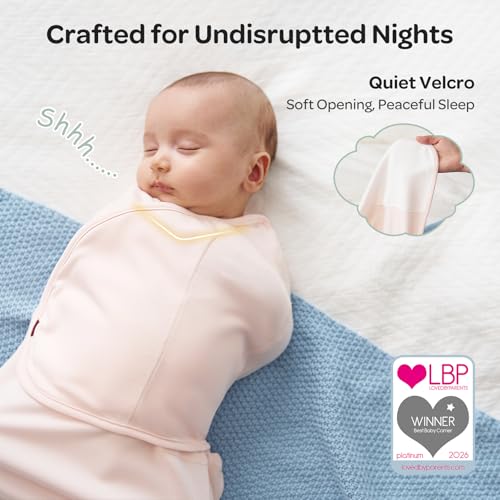 Momcozy Swaddles for Newborns, Quiet Fastener Swaddle for Infant 0-3 Months