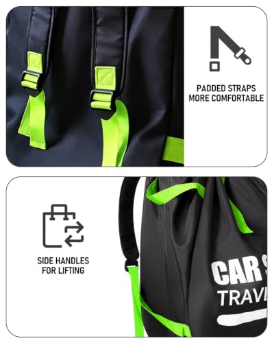 Car Seat Travel Bag for Airplane, 600D Large Car Seat Bags for Air Travel with Comfort Padded Straps, Carseat Storage Bag / Backpack for Carseat Airport, Carseat Cover Travel - Baby Travel Essential