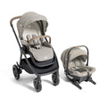 Joie Baby, Kava 3-in-1 Stroller and Mint Latch Car Seat Travel System with Reversible Seat, All-Wheel Suspension, and Flex in-Seat Comfort (Dove)