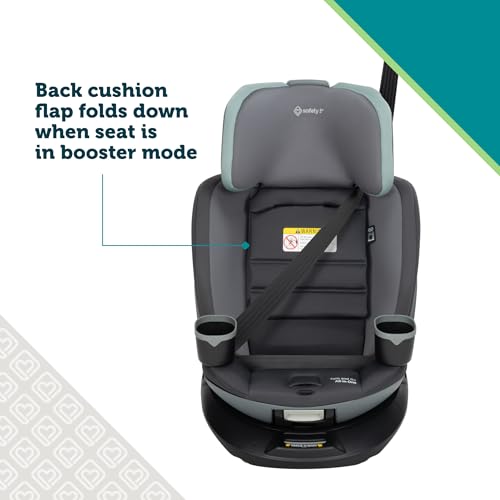 Safety 1st Turn and Go 360 ST 360 Rotating Car Seat, SafetySwivel, SecureTech Installation, All-in-One Convertible Car Seat, 3-in-1 Rear-Facing, Forward-Facing, Booster, 5-100 lbs, Siberian Caviar