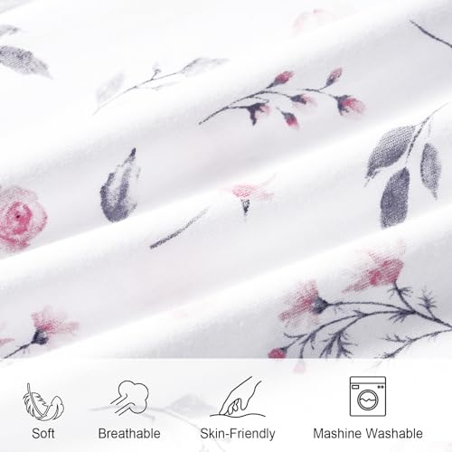 david's kids 3 Pack 100% Organic Cotton Baby Sleep Sack 6-12 Months, Ultra Soft Baby Wearable Blankets with 2-Way Zipper, Comfy Sleeping Bags for Infant Newborn Boys Girls Neutral, Medium Size, Floral