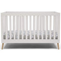 Delta Children Essex 4-in-1 Convertible Baby Crib, Bianca White with Natural Legs