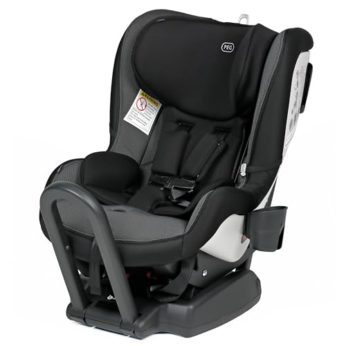PEG Primo Viaggio Convertible Kinetic - Reversible Car Seat - Rear Facing for Children 5 to 45 lbs and Forward Facing for Children 26.5 to 65 lbs - Made in Italy - Crystal Black (Black)