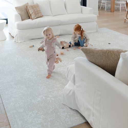 Little Landings Baby Play Mat for Floor - Eden (6x6ft) - Premium EVA Foam Play Mat for Babies & Toddlers (Ages 0-5+) - Non-Toxic Playmat for Tummy Time, Crawling & Playroom - Stylish & Comfortable