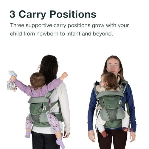 Osprey Poco Soft Convertible Baby Carrier for Newborns - Ergonomic Toddler Sling, Koseret Green