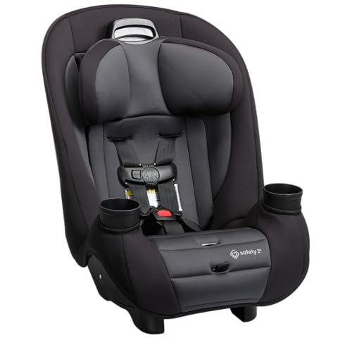Safety 1st Ellaris 3-in-1 Convertible Car Seat, Slim Fit Design, Rear & Forward-Facing, 5-Position Headrest, 3-Across Fit, Travel-Friendly with Machine-Washable Seat Pad, Smokey Haze