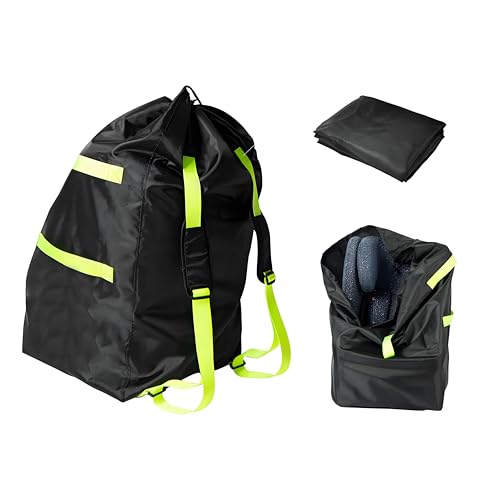 Car Seat Travel Bag for Airplane,Double Waterproof Oxford Gate Check Bags for Most Infant Carseat,Infant Carriers,Booster Seats,with Padded Backpack Shoulder Straps (Car Seat StorageBag, 85x43x43cm)