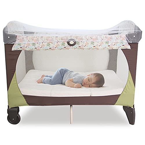 Baby Mosquito Net for Stroller, Reusable Bug Net for Stroller, Playards, Pack N Plays and Portable Mini Crib, Portable & Durable Baby Insect Netting, White