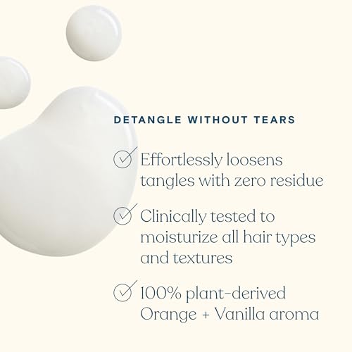 Pipette Leave-In Hair Detangler Spray for Kids, 4.4 Fl Oz, Silicone-free Detangling Spray with Squalane to Moisturize All Hair Types, Toddler and Kids Hair Products, Orange and Vanilla Scent