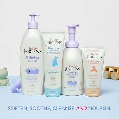 Jergens Baby Calming Lotion, Baby Calming Lotion, Lavender Baby Lotion, Baby Moisturizer with Shea Butter and Lavender Oil, 16.8 Fl Oz