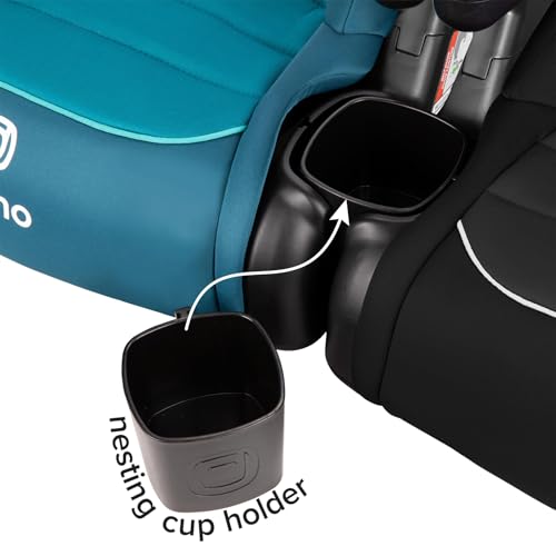 Diono Connect3 R Backless Booster Pack of 2, Slim Fit 3-Across in Many Mid-Sized Sedans and SUVs, for Children from 40-120 lbs., Lightweight with Cupholder, Black Storm
