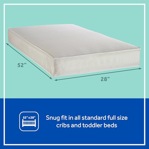 Sealy Baby 2 Stage Infant Crib Mattress Plus Toddler Bed Fit, Breathable, Cooling Foam Cotton Cover, Dual Firmness & Ultra-Lightweight, OptiCool