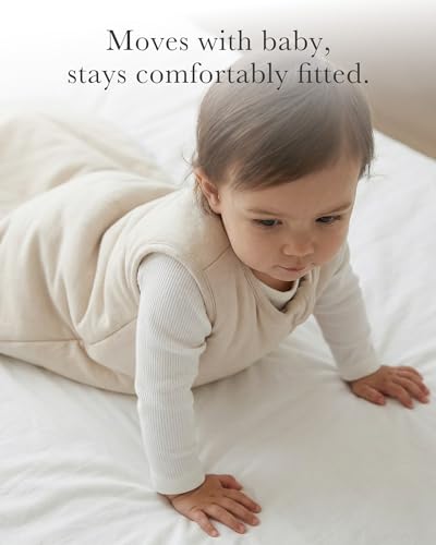 CUDDLEBAMBOO Bamboo Viscose 1.0 Tog Sleep Sack 6-12-18 Months, Soft Breathable Baby Sleeping Bag, Wearable Blanket Baby with 2-Way Zipper, Sage