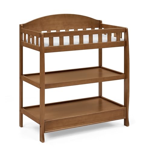 Delta Children Infant Changing Table with Pad, Chestnut