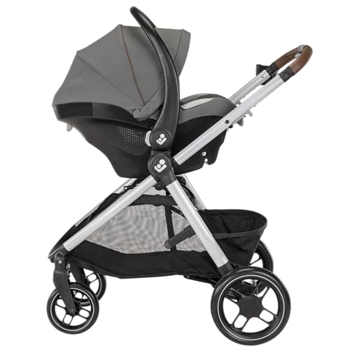 Maxi-Cosi Siena CP Modular Travel System, Car Seat and Stroller Combo, Stone Glow