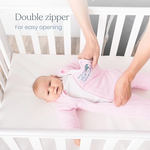 Magic Sleepsuit Baby Merlin's Cotton Baby Swaddle Transition Product - Soft and Cozy Design, Double Zipper for Easy Diaper Changes, Promotes Safe Sleep, 3-6 Months - Yellow - Large 18-21lbs
