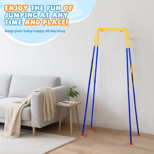 UMIKOOL DIRECT Baby Jumper with Stand, Jumper for Baby 6-24 Months, Baby Jumpers and Bouncers with Adjustable Chain, Easy to Assemble & Store, Infant Jumper for Indoor/Outdoor Play