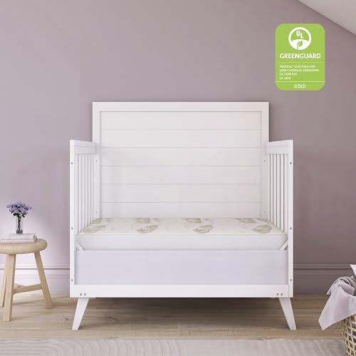 Dream On Me 2-in-1 Breathable Dual-Sided Portable/Mini Crib Coil Mattress – 3” Firm Innerspring Core, Waterproof Vinyl Cover, GREENGUARD Gold Certified, Fits Standard Mini & Portable Cribs