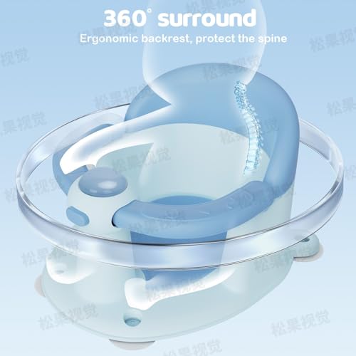 Baby Bath Seat for Babies 6 Months & Up - Baby Bath Seats for Babies Sitting Up | Non-Slip Baby Bath Chair with Cushion & Suction Cup | Toddler Bath Seat Newborn Infants Baby Bathtub Seat (Blue)