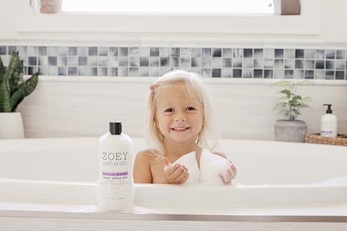 Zoey Naturals - Soothing Lavender Bubble Bath for Kids & Babies, Tear-Free Moisturizing Toddler Soap with Aloe & Avocado Oil for Calm Experience - Made in USA, 17 oz