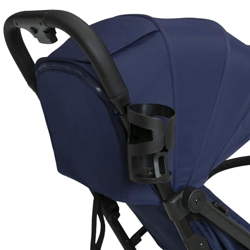 Delta Children Icon Ultra Compact Lightweight Everyday & Travel Stroller - One-Hand Fold - Only 15.6 Pounds - Fits in Overhead Compartments - Greenguard Gold Certified - Multi-Position Recline, Navy