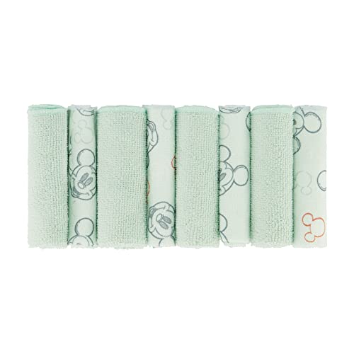 Disney Cudlie Baby Washcloths with Nursery Characters | 8 Pack of Kids Washcloths for Bath and Baby Stuff for Newborns