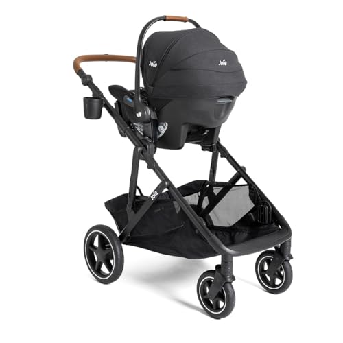 Joie Baby, Chive and Mint Latch - All-in-One Convertible Single-to-Double Modular Stroller with 20+ Customizable Modes & All-Terrain Wheels, and Baseless Infant Car Seat Travel System (Shale)