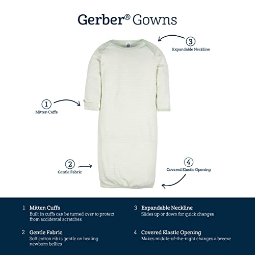 GerberBaby Girls4-Pack Sleeper GownLavender0-6 Months